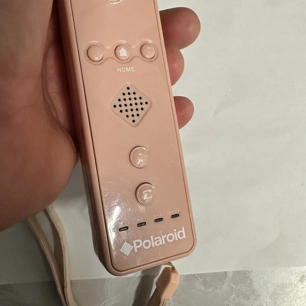 Polaroid Wii Wireless Remote Controller Pink Motion Plus USB Receiver Accessory